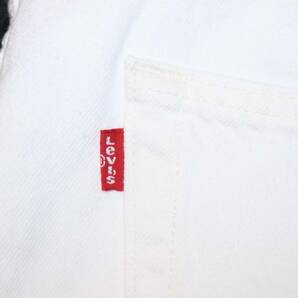 送料無料【未使用】 LEVI'S ★ 501 STRAIGHT ホワイト デニム W36/L32 ★ リーバイス ストレート ジーンズ 00501-0651 白 海外企画の画像9