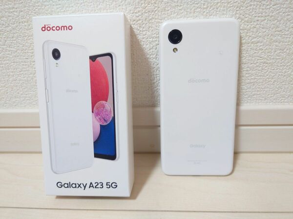 ★新品同様★SAMSUNG Galaxy A23 5G　SC-56C ホワイト　docomo版★ラスタバナナ液晶保護フィルム付