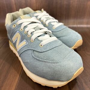 KT240426 D-64 Newbalance New balance 574 Denim повседневная обувь прогулочные туфли оттенок голубого мужской 26cm