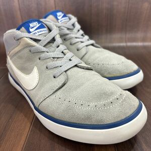 KT240426 D-65 NIKE ナイキ SUKETO 2 MID LEATHER スキート 2 ミッド レザー カジュアルスニーカー グレー系 メンズ 25.5cm