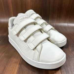 KT240426 D-66 adidas アディダス ADVANCOURT アドバンコート ベルクロ キッズ カジュアルシューズ ウォーキングシューズ ホワイト 20cm