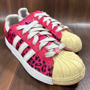 KT240426 D-66 adidas Adidas superstar super Star casual sneakers low cut sneakers leopard print Pink Lady -s24.5cm