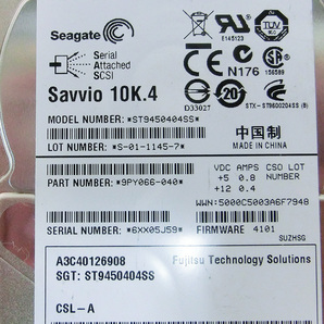 ●[2台セット] 純正マウンタ装着 富士通 Primergyサーバー用 2.5inch 450GB SAS ハードディスク [Seagate ST9450404SS]の画像2