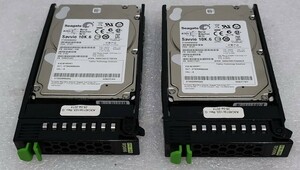 ●富士通 Primergyサーバ用 純正 2.5inch SAS 900GB HDD マウンタ付 2台セット[B] [Seagate ST900MM0006] 中古動作品