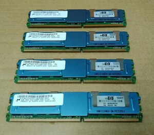 ●在庫1 hp Proliant サーバ XW6600 ワークステーション用 DDR2 FBDIMMメモリ 4GB*4 (計16GB) PC2-5300F (hp P/N:466436-061)