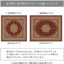 ■■サヤンサヤン カーペット 絨毯 ペルシャ柄 メダリオン トルコ製 ウィルトン織 ラグ 約 200×250cm 3畳大 レッド_画像9