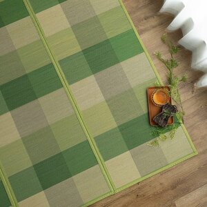 ## Saya n Saya n rug summer bamboo . feeling carpet block check natural material bamboo approximately 130×180cm 1.5 tatami green 
