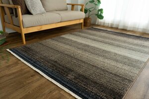 ■■サヤンサヤン ラグ カーペット トルコ製 ウィルトン織り ヴィンテージ 絨毯 約 200×200 cm ダークブラウン