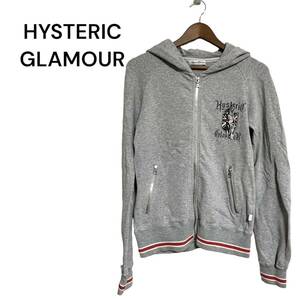 HYSTERIC GLAMOUR Zip Parker Hysteric Glamour Parker Zip up Zip up Parker Logo gray cotton 