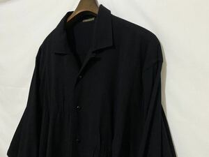 80s 90s Y's for men wise for men Vintage yohji yamamoto Yohji Yamamoto rayon open color shirt coat black 