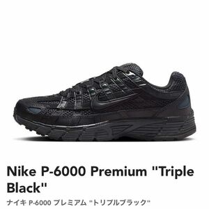 新品未使用 NIKE P-6000 Premium "TripleBlack"ナイキ P-6000 プレミアム "トリプルブラッグ