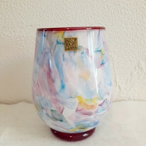 ISLE OF WIGHT GLASS アイルオブワイトグラス 花瓶 約H13cm×7.5cm×9cm
