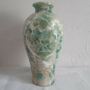 玉石 花瓶 花入 飾り壺 約H29cm×14cm