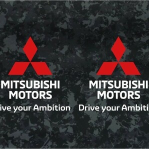 三菱モータース MITSUBISHI MOTORS カッティングステッカー 2枚セットの画像1