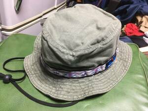 2405USAアメリカ製カブーKavuコットンツイル ストラップ バケットHATハットS帽子フェスOUTDOORアウトドア茶ブラウンSAFARIサファリ ダック