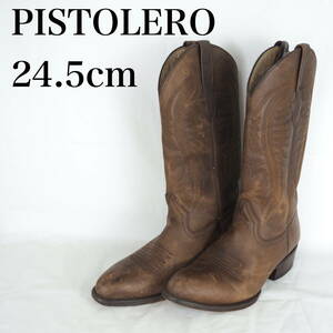 EB5201*PISTOLERO*ピストレロ*レディースウエスタンブーツ*24.5cm*茶