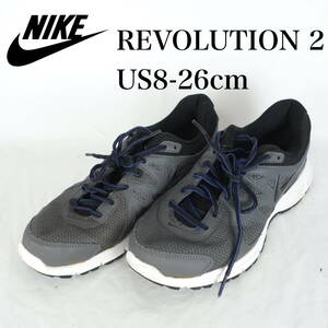 MK6486*NIKE REVOLUTION 2*ナイキ*メンズランニングシューズ*US8-26cm*グレー