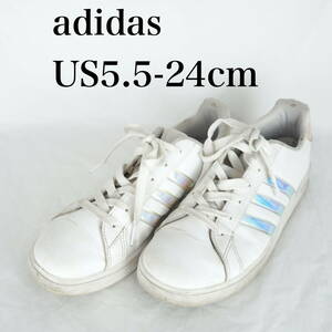 MK6640*adidas*アディダス*ジュニアスニーカー*US5.5-24cm*白