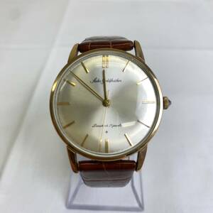 [722①] normal moveable SEIKO GOLD FEATHER DIASHOCK25 JEWELS hand winding wristwatch 