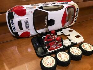 タミヤ 1/10 トヨタ　セリカ　GT-FOUR 1992 WRC ラリー　タイヤ　コックピットドライバー人形　中古ボディ　