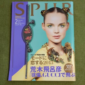 SPUR 2013年2月号 荒木飛呂彦 徐倫、GUCCIで飛ぶ 別冊付き