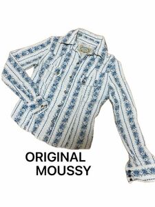 original MOUSSY 長袖 シャツ トップス　花柄　ボタン　綿100%