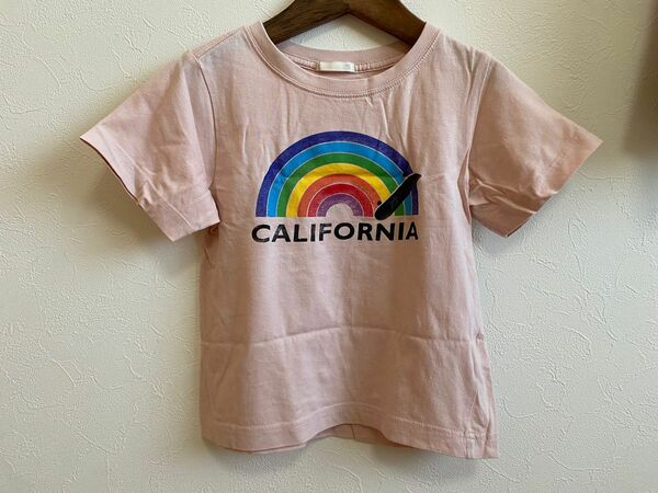 GU クルーネック 半袖Tシャツ 110/ピンク CALIFORNIA カリフォルニア