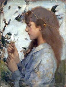 Art hand Auction Reproduction oil painting Walton_White Flower MA1949 Eurasia Art, Painting, Oil painting, Portraits