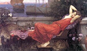 模写油絵　Waterhouse_アリアドネ　MA1706　ユーラシアアート