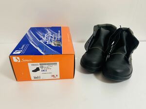 Simon　シモン　安全靴　AW22　26.5cm　牛革　ブラック　未使用品　EEE　3E　外装箱に傷みあり