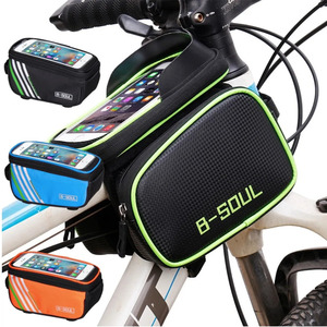 自転車フロントタッチスクリーン電話バッグ フレームマウンテンバイクトップチューブバッグ 自転車アクセサリー