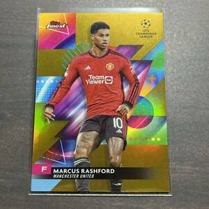 Marcus Rashford Gold Refractor /50 Parallel 2023-24 Topps Finest UEFA Club Competitions Soccer