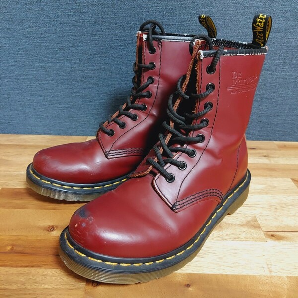 [美品] ドクターマーチン　ボルドーUK6 dr. Martens 8ホール ブーツ Dr　人気　早い者勝ち　オシャレ　古着