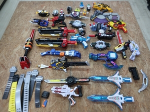  present condition goods junk special effects hero TOY toy Kamen Rider Squadron thing etc. metamorphosis belt parts weapon etc. summarize set a free shipping f17