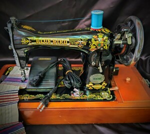  antique sewing machine BLUEBIRD direct line electric sewing machine 