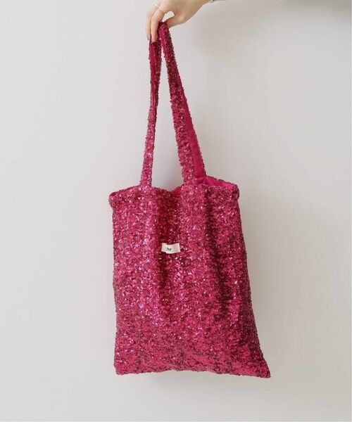 新品【Uhr / ウーア】別注Spangle Tote Bag ピンク