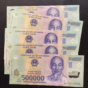 ベトナムドン　50万札　5枚