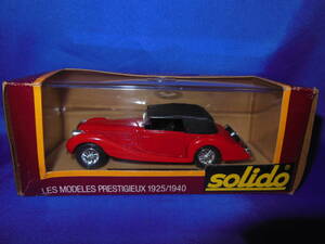 1/43 hard-to-find SOLIDO Europe mania k Vintage card laieDELAHAYA 135M softtop specification 1939 year RED FIGONI-FALASCH