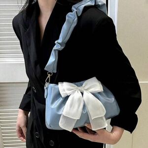 2WAY ショルダーバッグ ハンドバッグ レザー チェーンバッグ ミニショルダーバッグ　りぼん　押し活バッグ　可愛い　韓国風