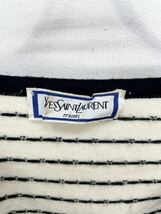 Vintage Yves Saint Laurent ヴィンテージ　イヴサンローラン レディース　ホワイト　装飾　長袖セーター 　ドット柄　ニット　トップス_画像3