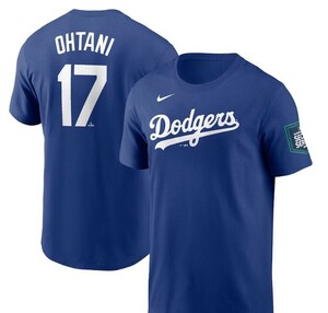 売り切り 大谷翔平 ロサンゼルス ドジャース ナイキ NIKE Tシャツ LA Dodgers L サイズ Seoul Series ソウルシリーズ Ohtani 青 新品 正規