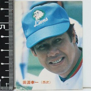 84年 カルビー プロ野球カード No.8【輝くスタープレーヤー 田淵 幸一 内野手 西武ライオンズ】昭和59年 1984年 当時物 おまけ食玩【中古】