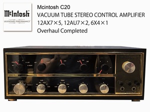  finest quality goods![Mcintosh / Macintosh initial model C20 vacuum tube stereo * control amplifier complete OH ending! wood case attaching!]