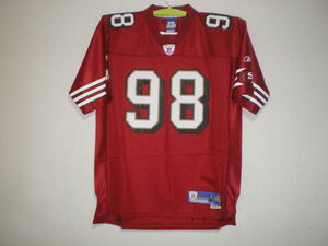 Reebok NFL プレミアJERSEY 49ers ＃98 ピーターソン SIZE L