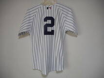 Russell Athletic MLB Authentic Jr Jersey ヤンキース #2 ジーター SIZE L (14-16)_画像2