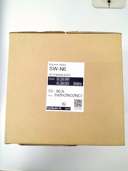正規代理店購入　富士電機　 電磁開閉器 SW-N6 シュカイロAC200V 53A