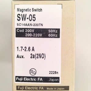 正規代理店購入　富士電機　 電磁開閉器 SW-05 シュカイロAC200V 1.7A 2A