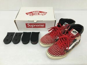 K18-774-0422-150【中古】Supreme × COMME des GARCONS × VANS 14SS スニーカー Sk8-Hi Reissue [VN-0QG2EG6] Men US9(約27.0㎝)