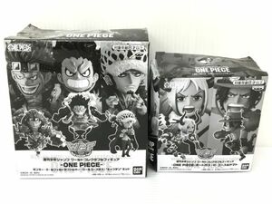 K11-417-052【内袋未開封】週刊少年ジャンプ WCF ONE PIECE ルフィ ロー キッド/ポートガス D エース ヤマト フィギュア セット 箱イタミ