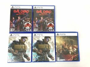 K11-489-042【中古/未開封】PS5 ゲームソフト 5本(バビロンズフォール/アヴェウムの騎士団/Evil Dead:The Game 死霊のはらわた：ザゲーム)